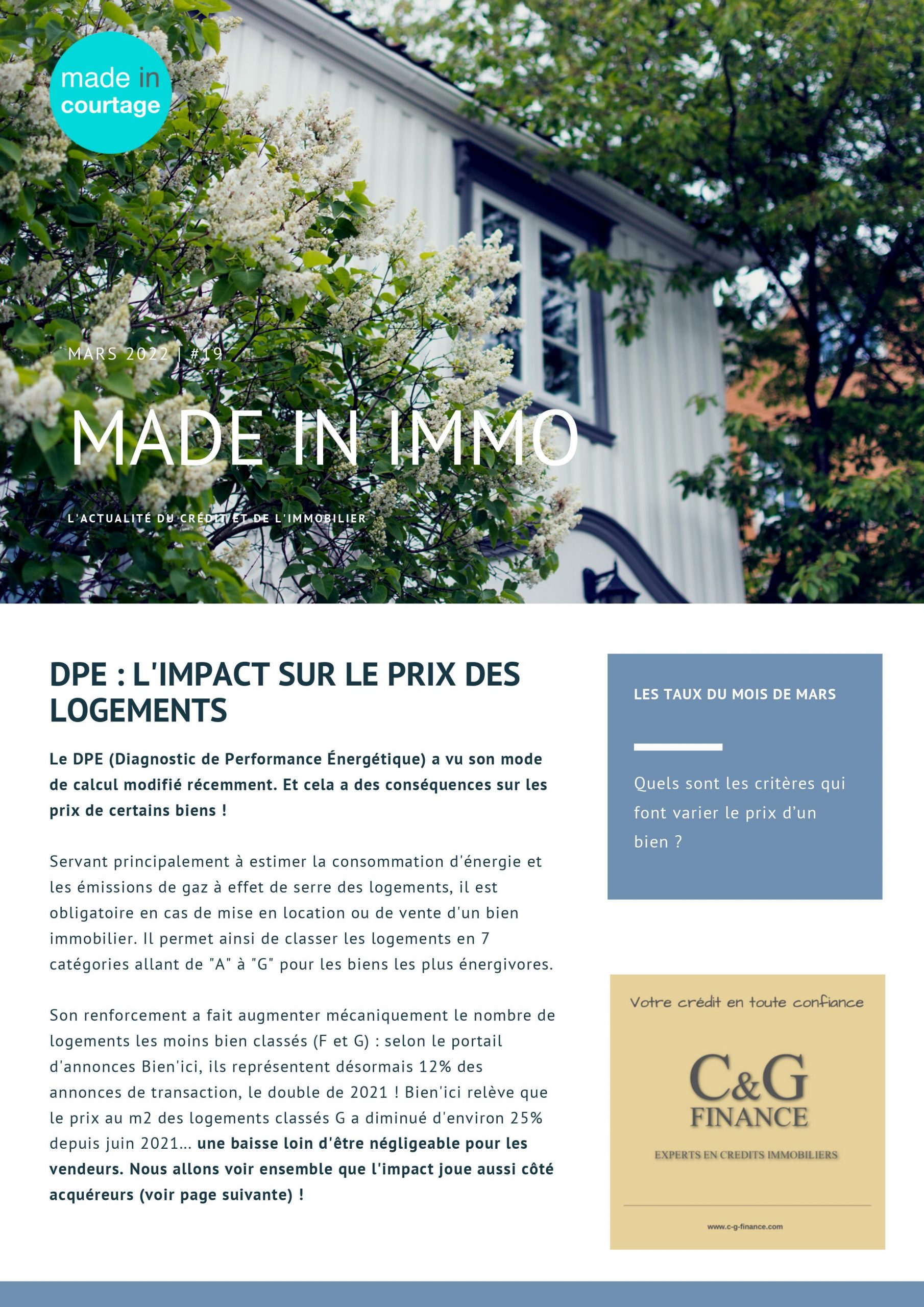 NEWSLETTER DE MARS 2022